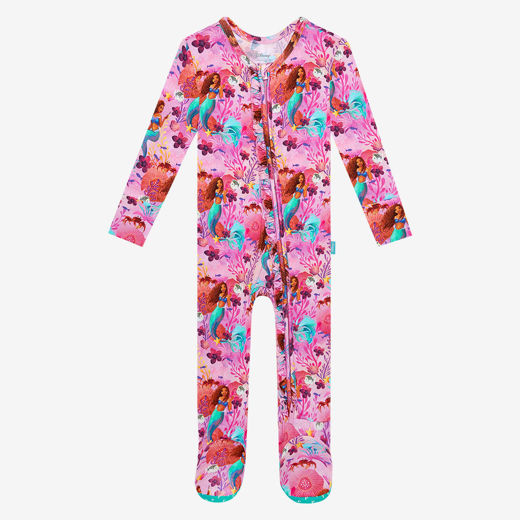 Disney's The Little Mermaid Ariel Footie Ruffled Zippered One Piece