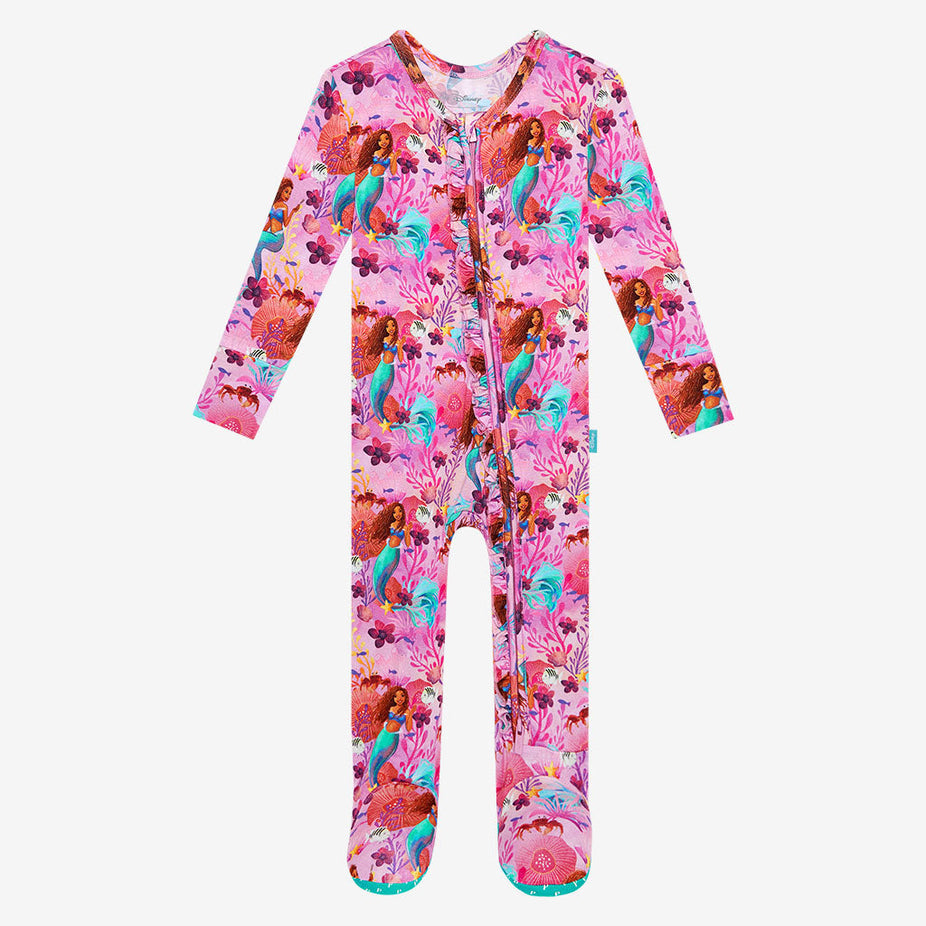Disney's The Little Mermaid Ariel Footie Ruffled Zippered One Piece