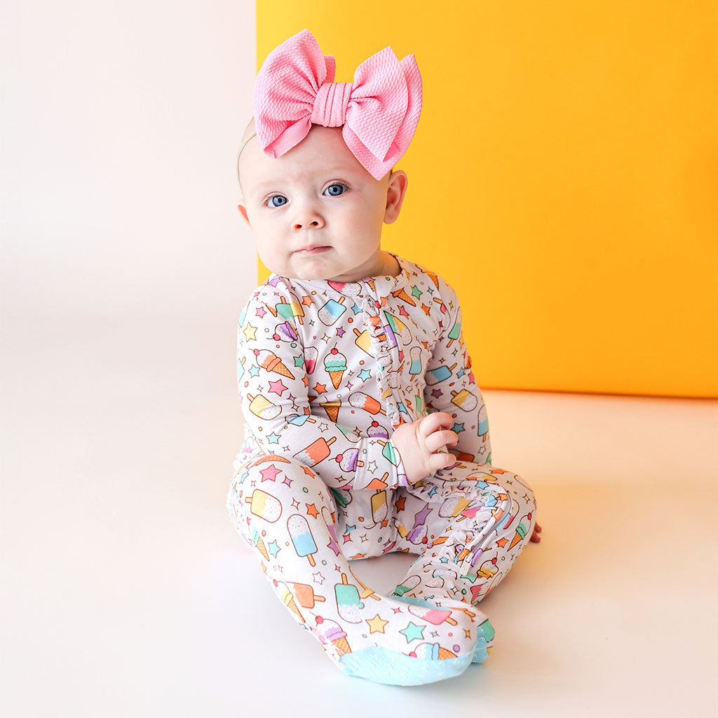 Ruby Footie Ruffled Zippered One Piece