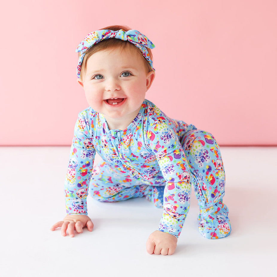 Lisa Frank® Spotty & Dotty™ Footie Ruffled Zippered One Piece
