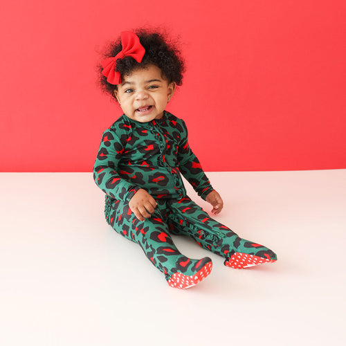 Whitley Grace Footie Ruffled Zippered One Piece