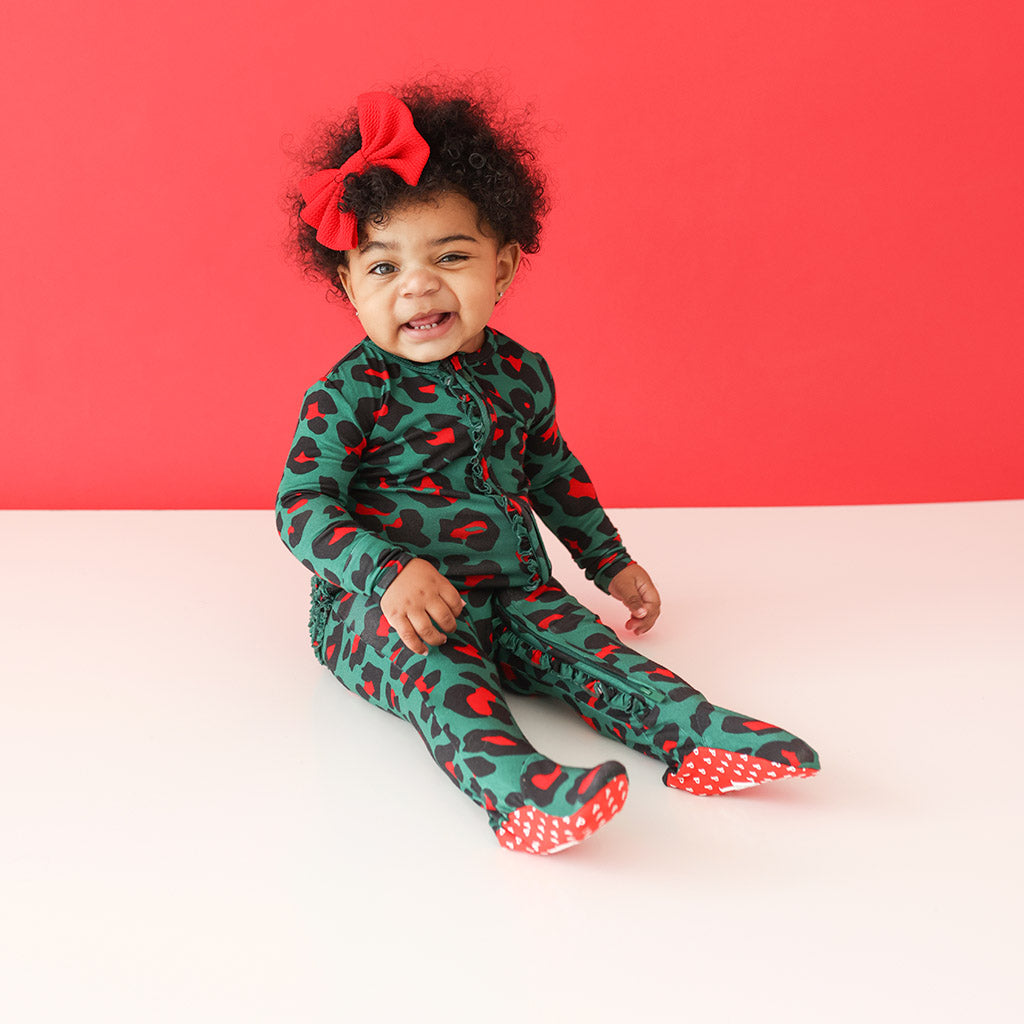 Whitley Grace Footie Ruffled Zippered One Piece