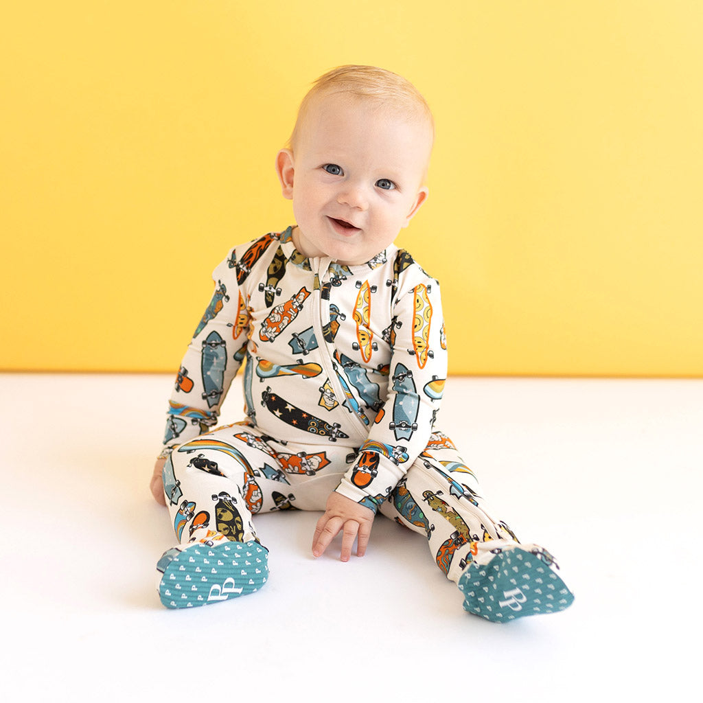 Reggie Footie Zippered One Piece