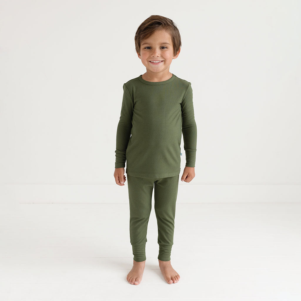 Pine Ribbed Classic Pajama Set