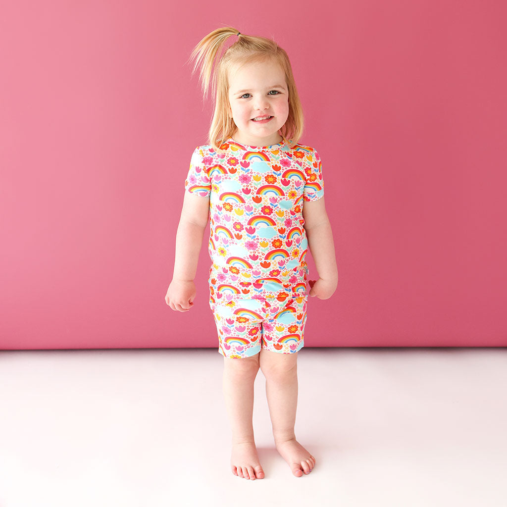 Rainbow Melody Classic Pajama Short Set