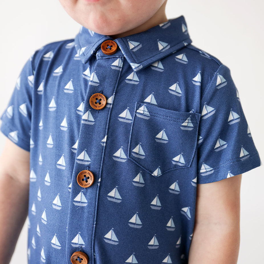 Mariner Short Sleeve Collared Henley Shortall