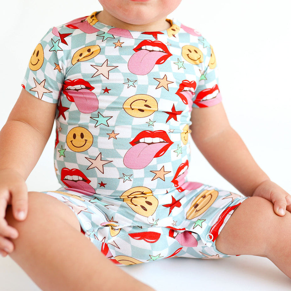 Rock and Roll Short Sleeve Short Romper