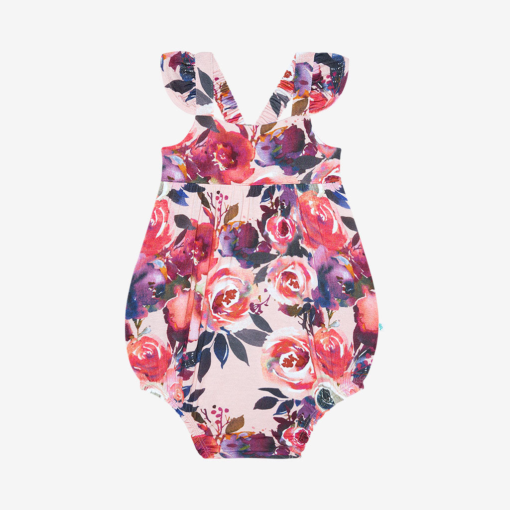 Dusk Rose Ruffled Bubble Romper
