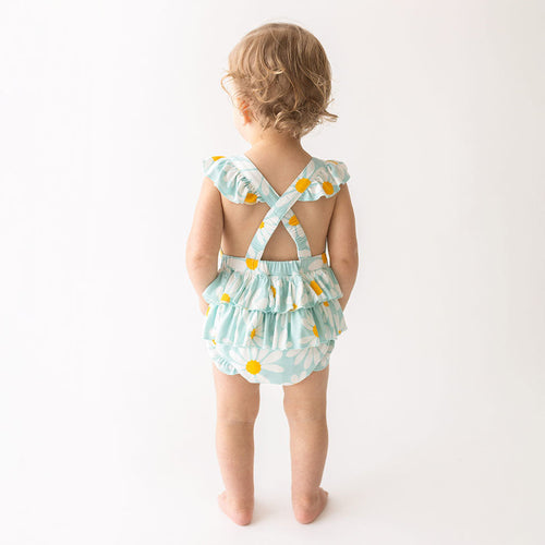 Carolyn Ruffled Strap Bubble Romper