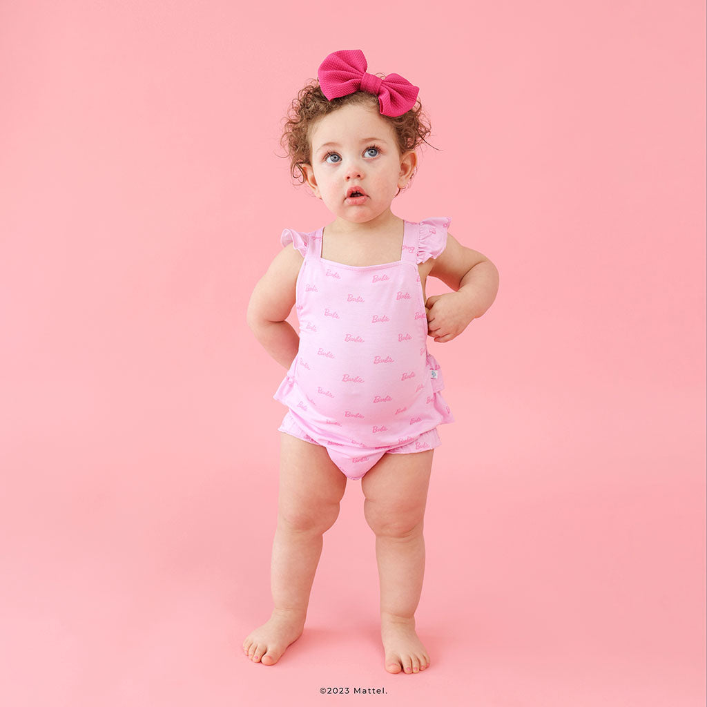 Pastel Barbie™ Ruffled Strap Bubble Romper