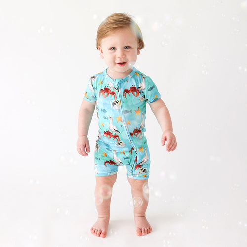 Disney's The Little Mermaid Beach Buddies Zippered Romper