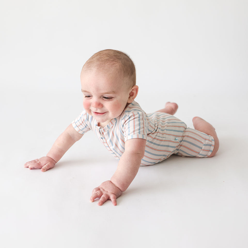 Clay Zippered Romper