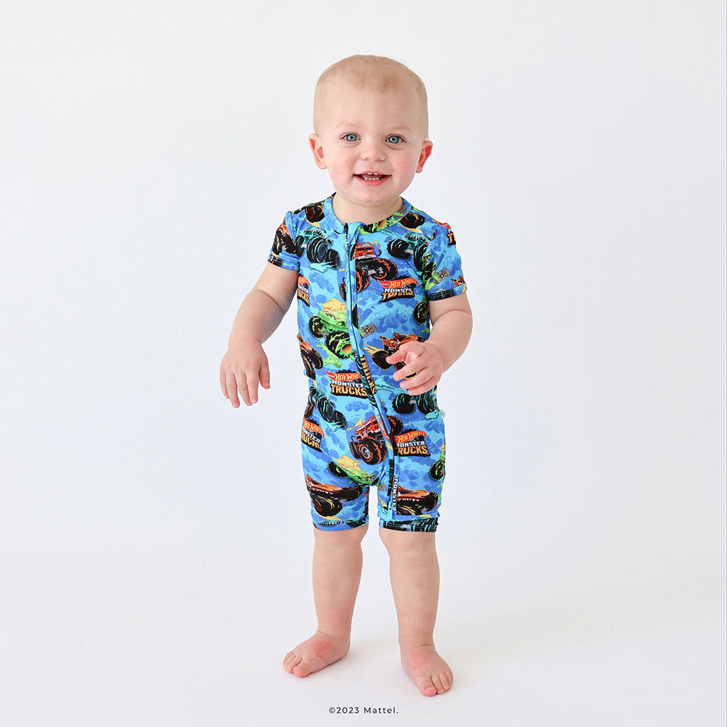 Hot Wheels™ Monster Trucks Zippered Romper