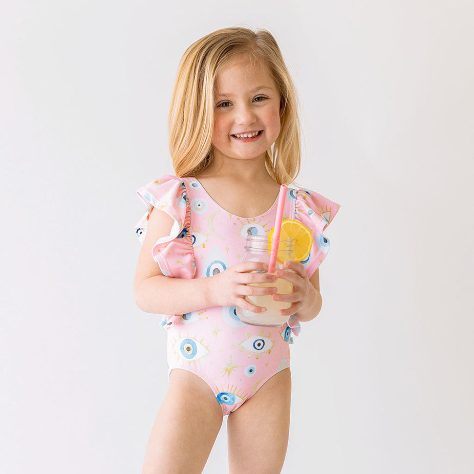 Posh Fiona Flutter Sleeve One Piece Swimsuit