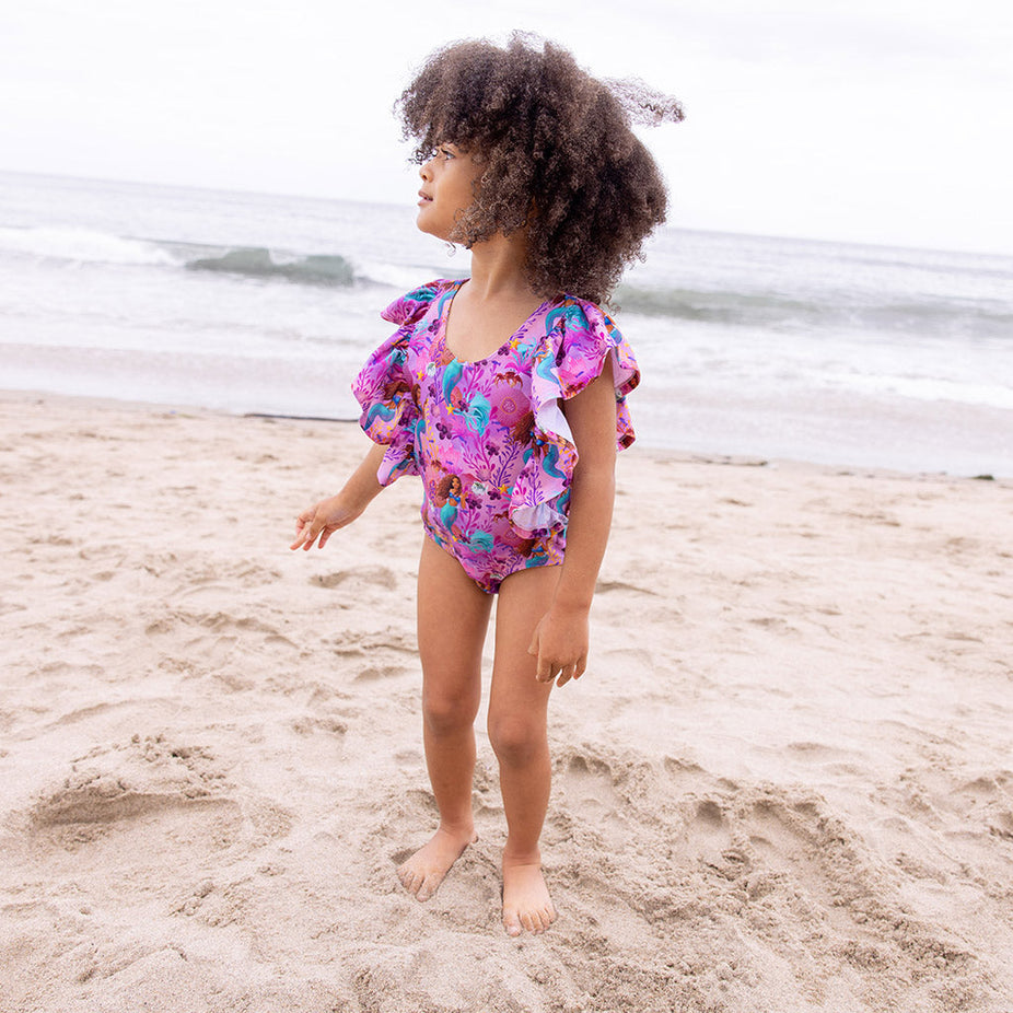 Disney's The Little Mermaid Ariel Flutter Sleeve One Piece Swimsuit