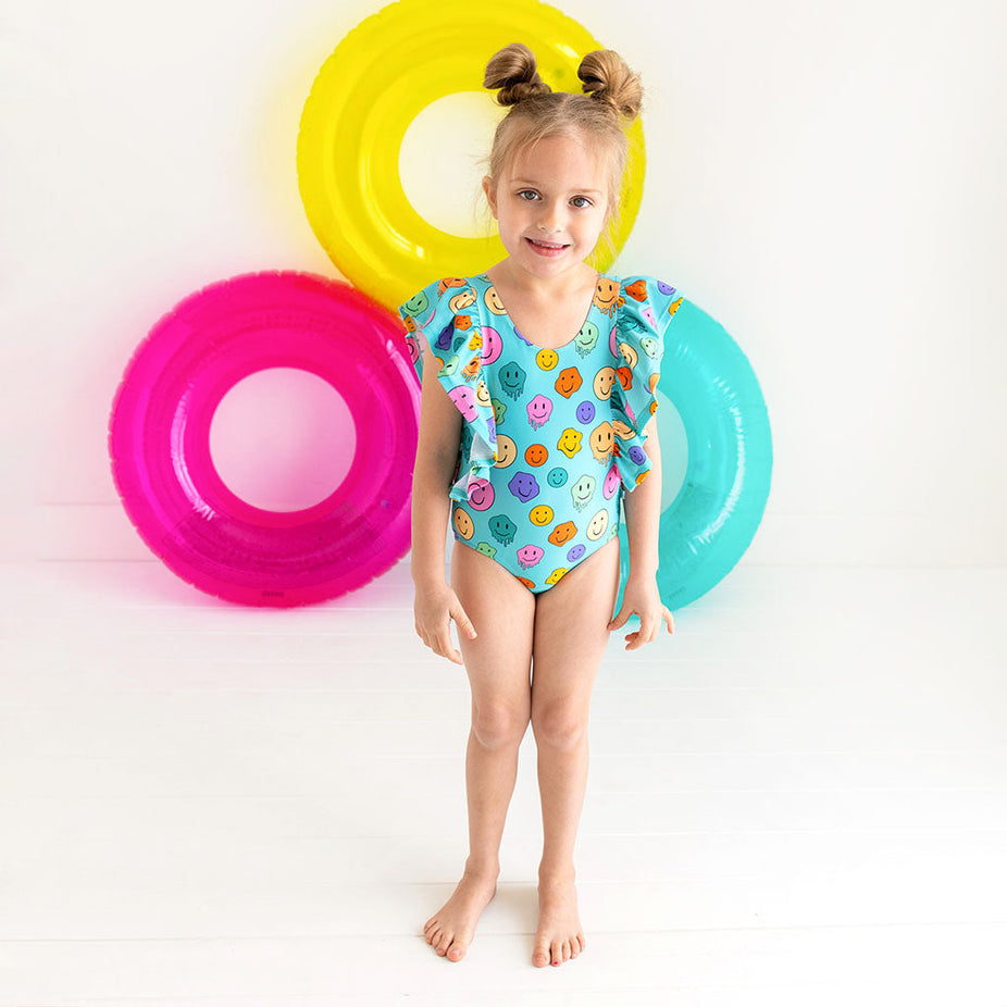 Tyler Flutter Sleeve One Piece Swimsuit