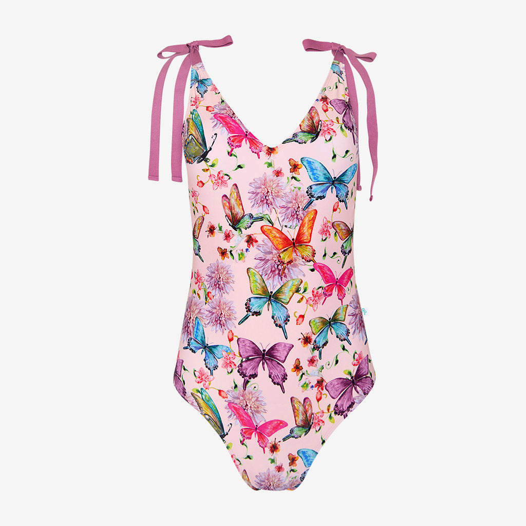 Watercolor Butterfly Women's One Piece Swimsuit