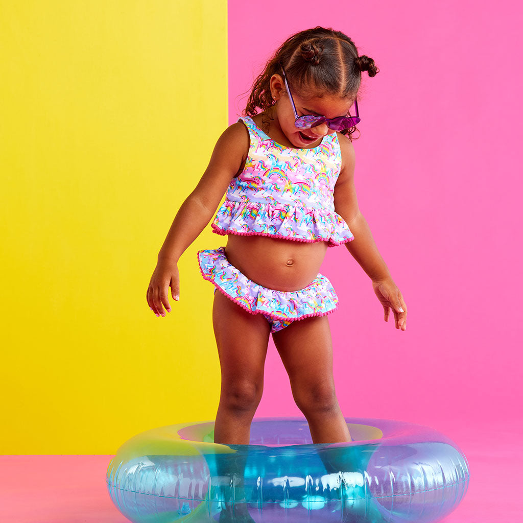 Lisa Frank® Markie™ Magic Ruffled Tankini Two Piece Swimsuit
