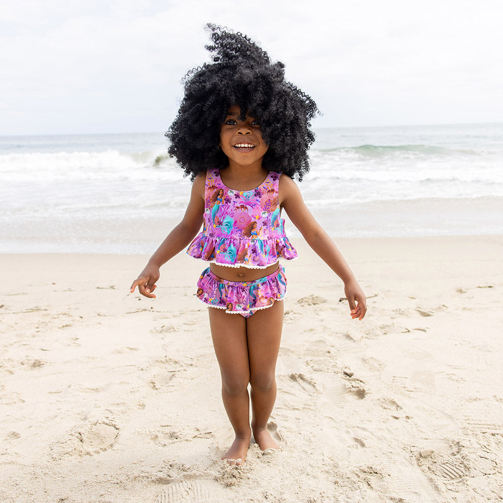 Disney's The Little Mermaid Ariel Ruffled Tankini Two Piece Swimsuit