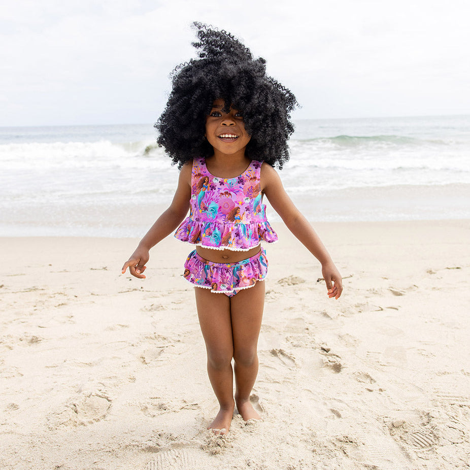 Disney's The Little Mermaid Ariel Ruffled Tankini Two Piece Swimsuit