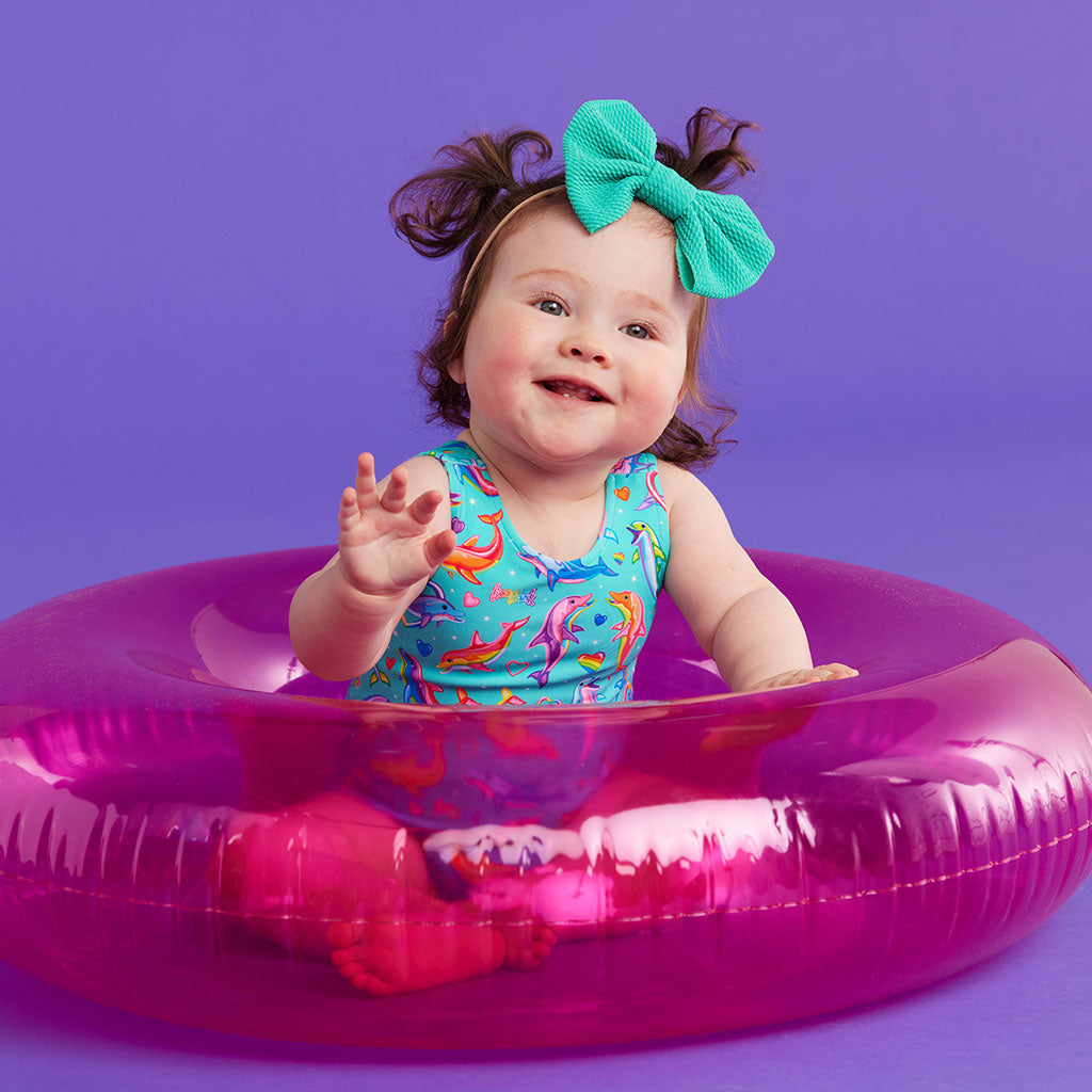 Lisa Frank® Dancing Dolphins™ Reversible One Piece Swimsuit