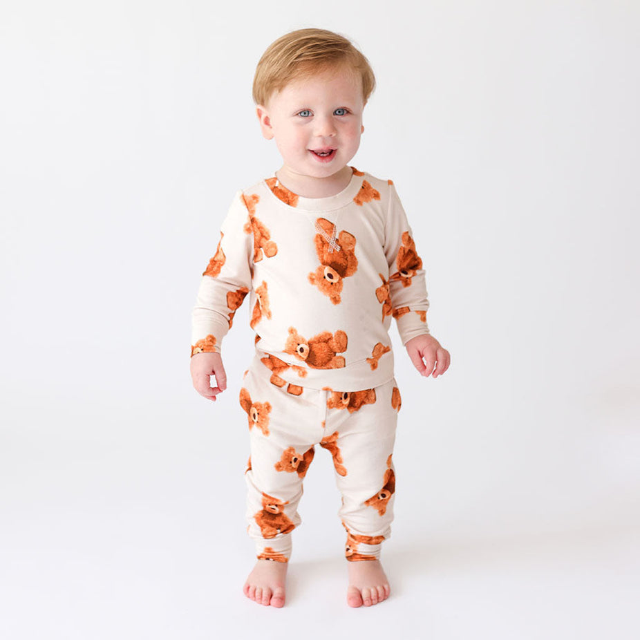 Freddy Teddy French Terry Long Sleeve Crewneck Jogger Set