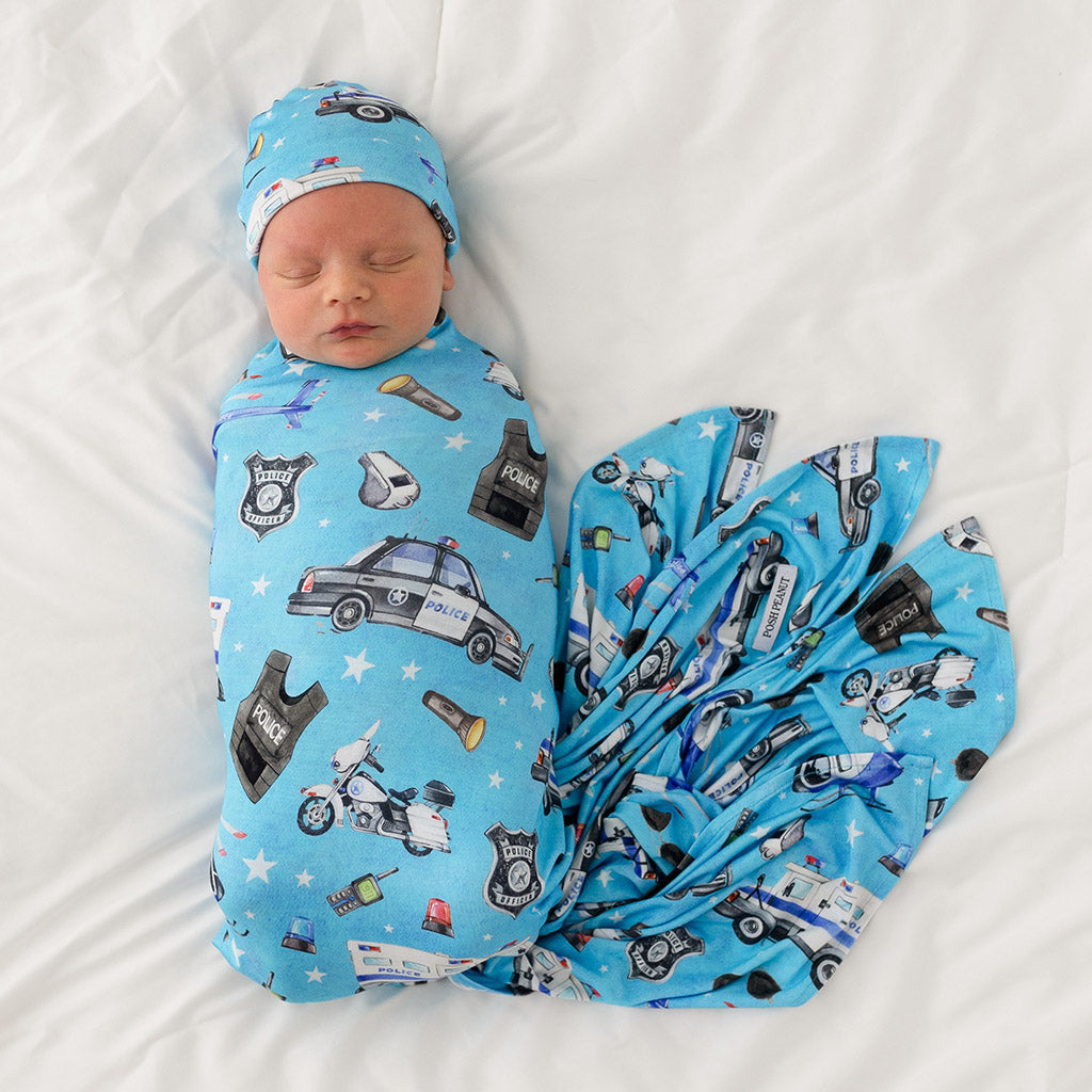 Law Enforcement Swaddle Beanie Set