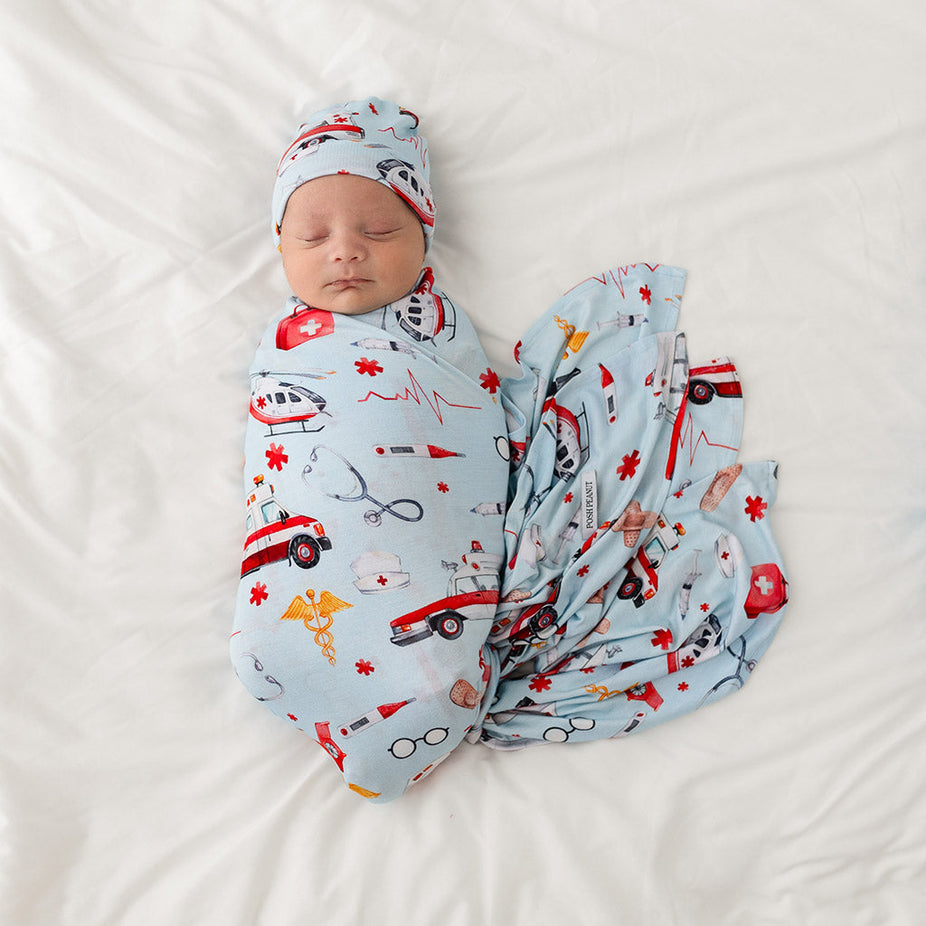 Paramedics Swaddle Beanie Set
