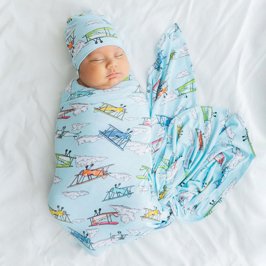Flyer Swaddle Beanie Set