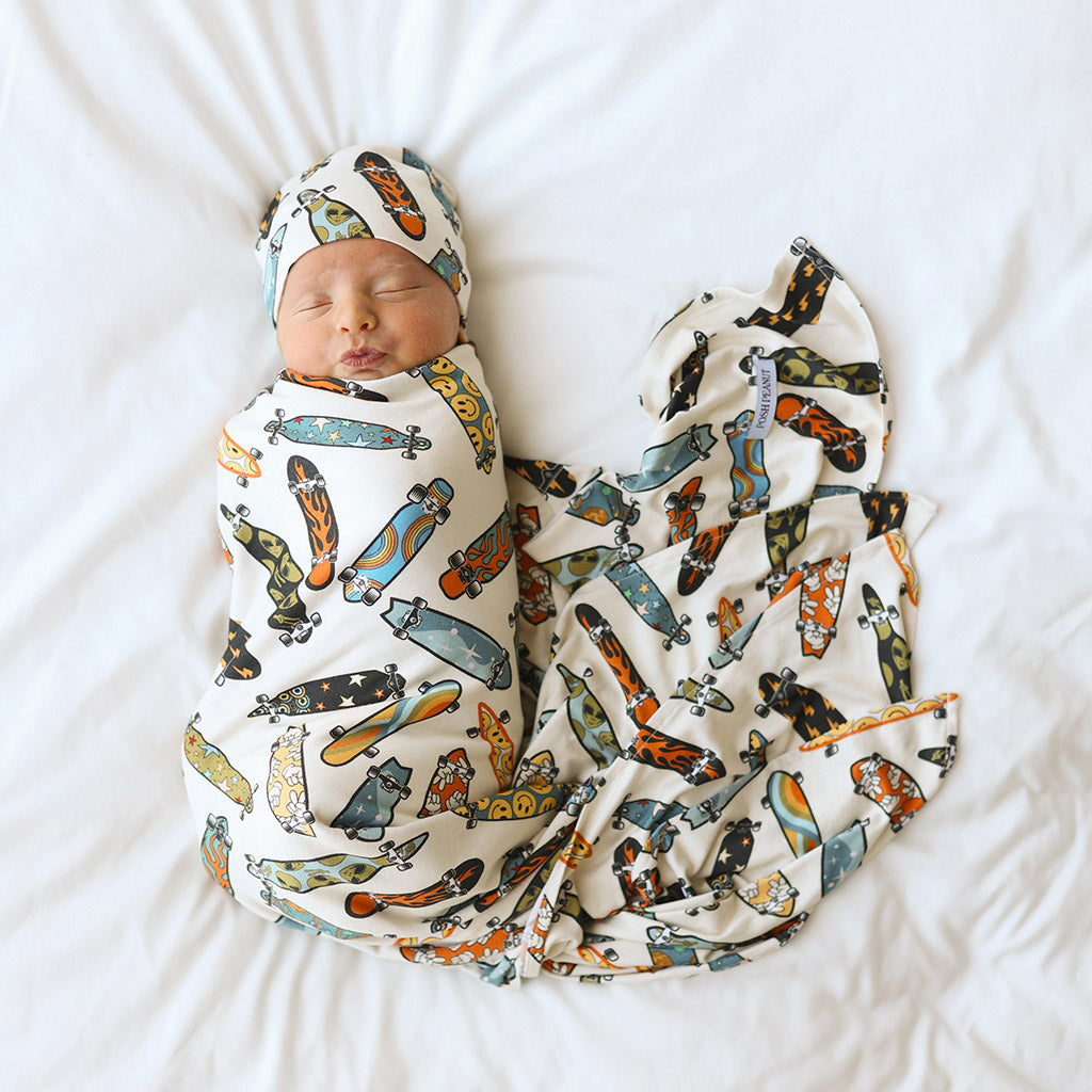 Reggie Swaddle Beanie Set