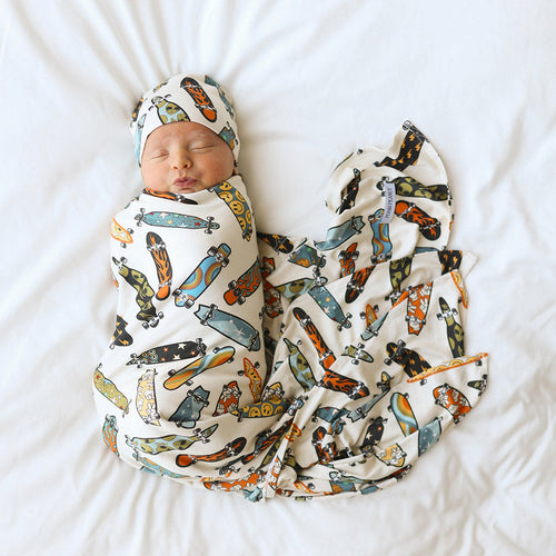 Reggie Swaddle Beanie Set