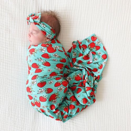 Happy Berry Swaddle Headband Set
