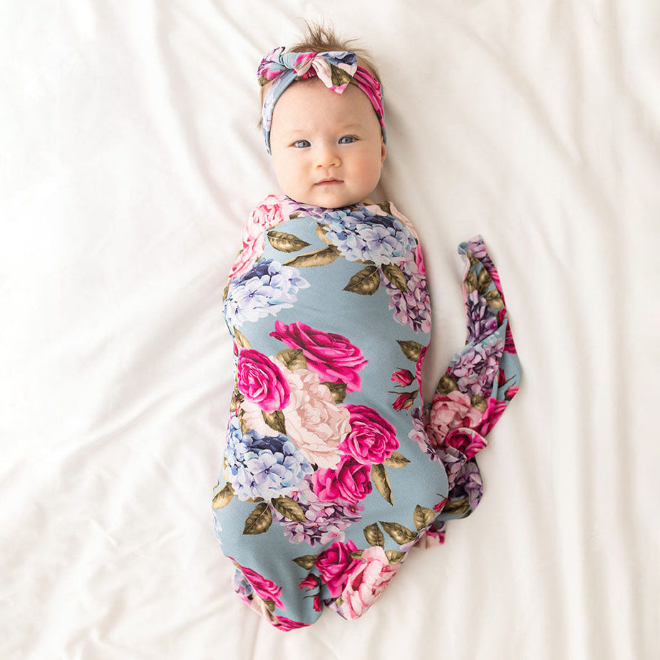 Lacey Swaddle Headband Set