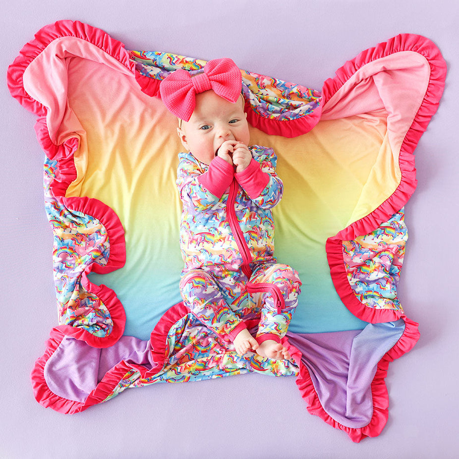 Lisa Frank® Markie™ Magic & Lisa Frank® Rainbow Ombre Ruffled Luxette Patoo™