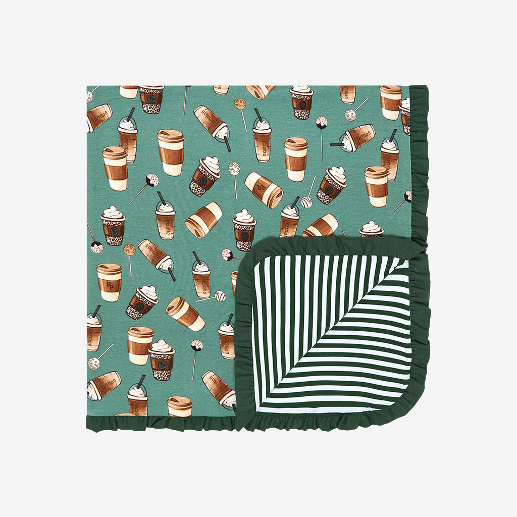 Morning Brew & Java Green Stripe Ruffled Luxette Patoo™