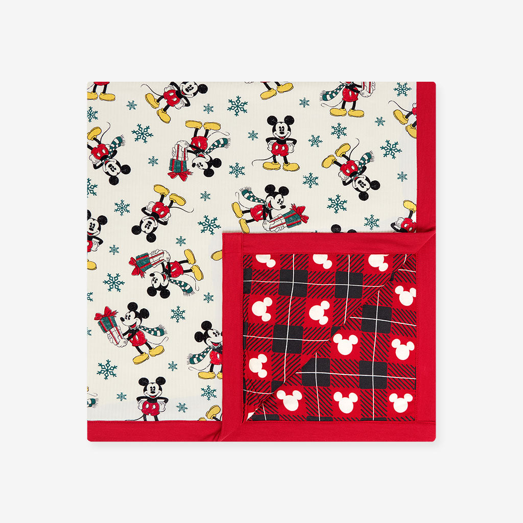 Disney Mickey Mouse Holiday & Yuletide Plaid Luxette Patoo® Blanket