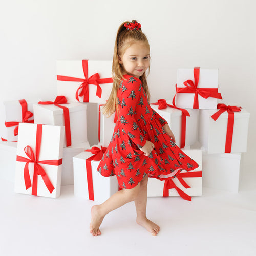 Poshmas Lana Long Sleeve Twirl Dress