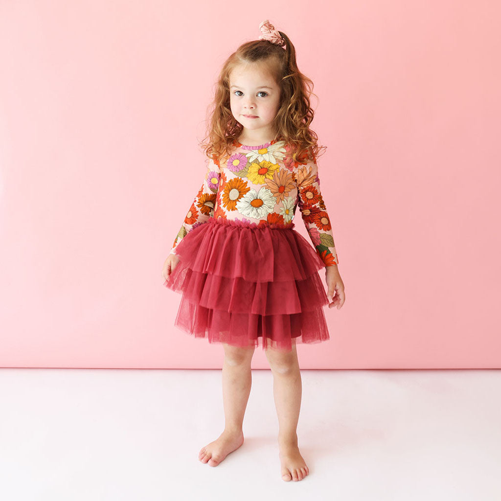 Della Long Sleeve Tulle Dress