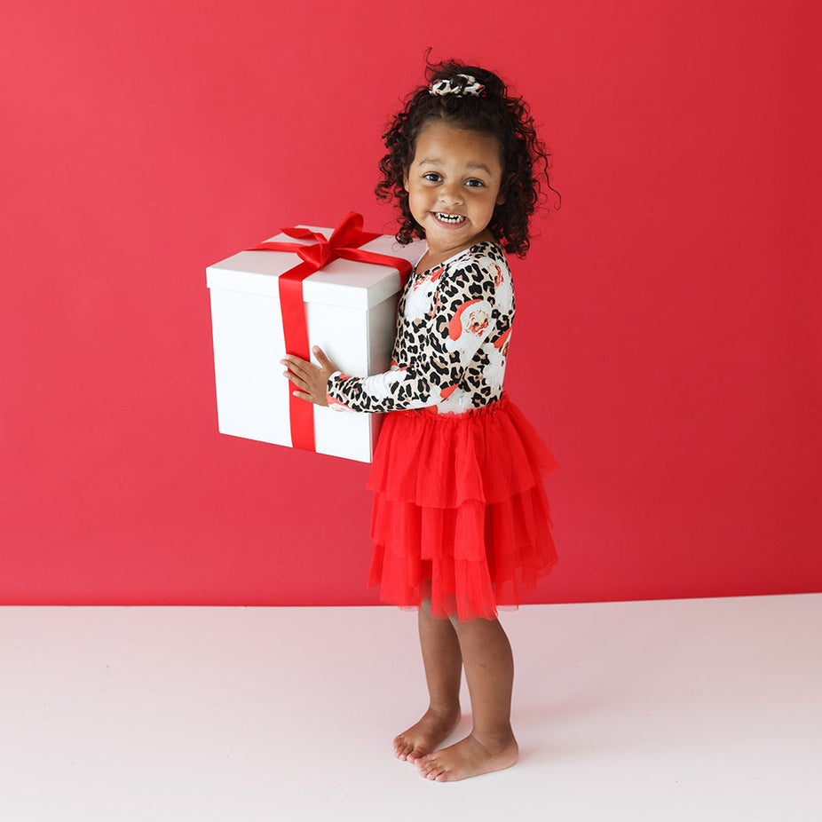 Lana Claus Long Sleeve Tulle Dress