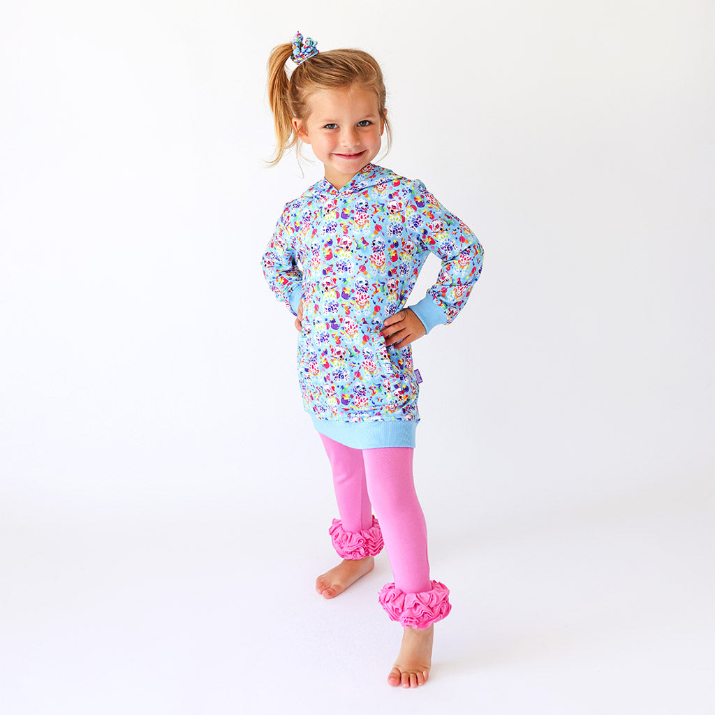 Lisa Frank® Spotty & Dotty™ Long Sleeve Hoodie Sweatshirt Dress