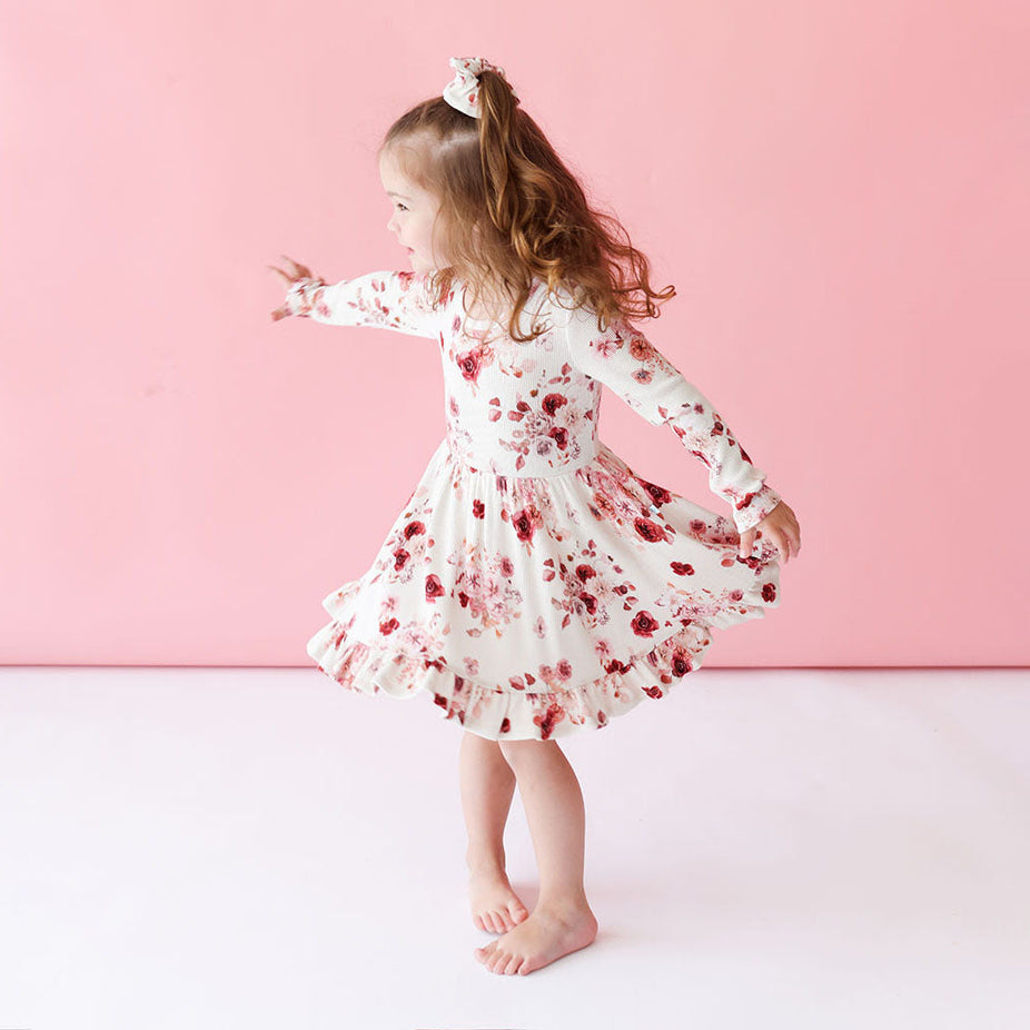 Khloe Long Sleeve Ruffled Twirl Dress