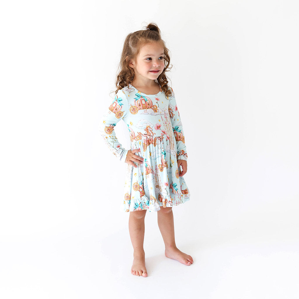 Margaret Long Sleeve Ruffled Twirl Dress