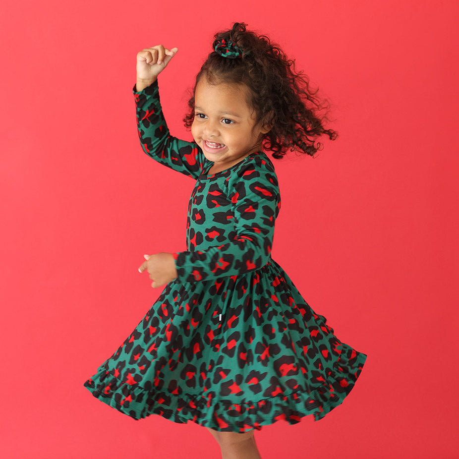 Whitley Grace Long Sleeve Ruffled Twirl Dress