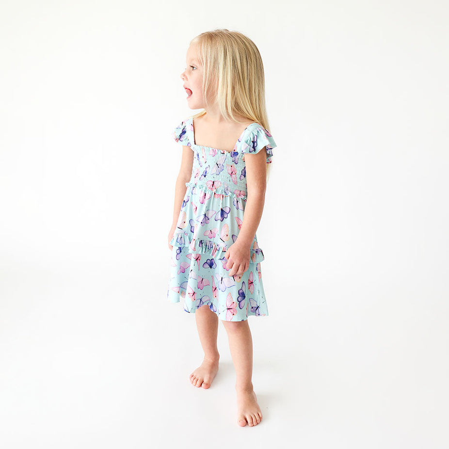 Bebe Smocked Babydoll Dress