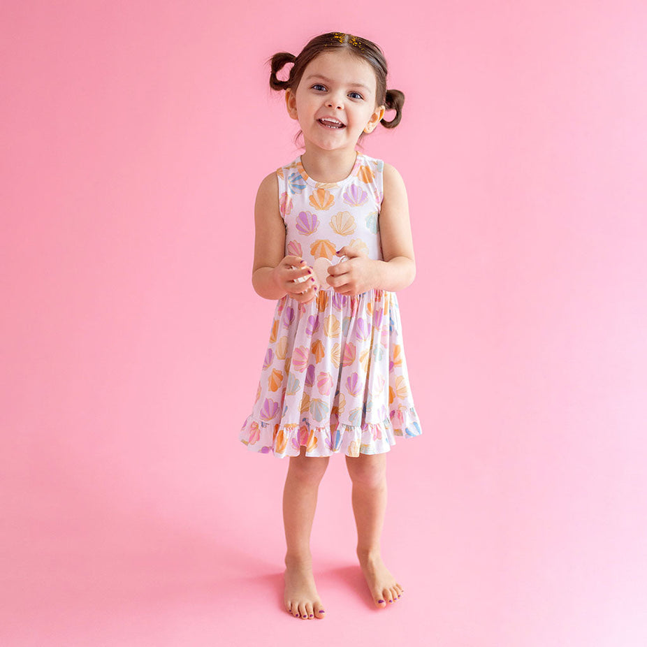 Clamilla Racerback Ruffled Twirl Dress