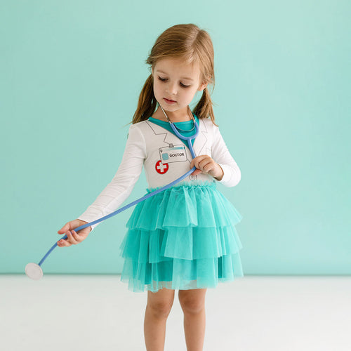 Posh Doctor Long Sleeve Tulle Dress