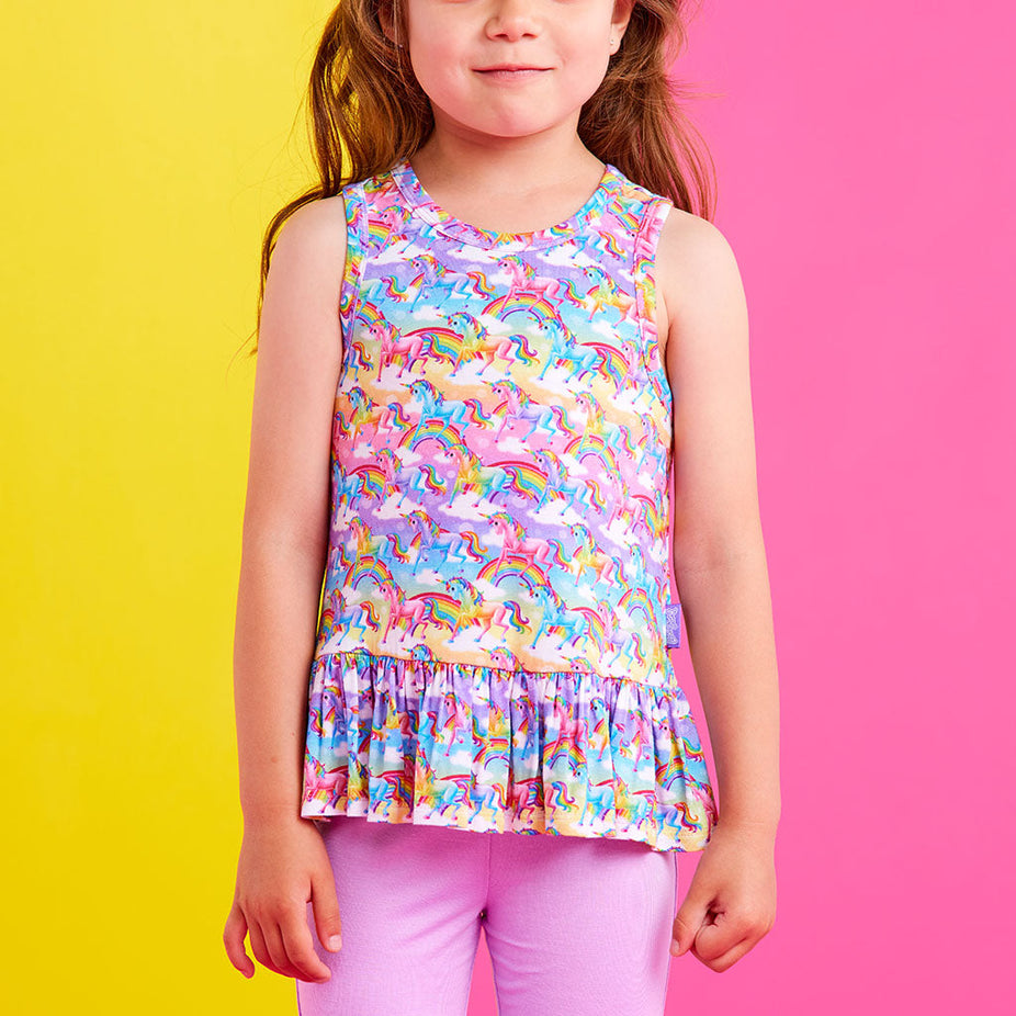 Lisa Frank® Markie™ Magic Ruffled Tank Top