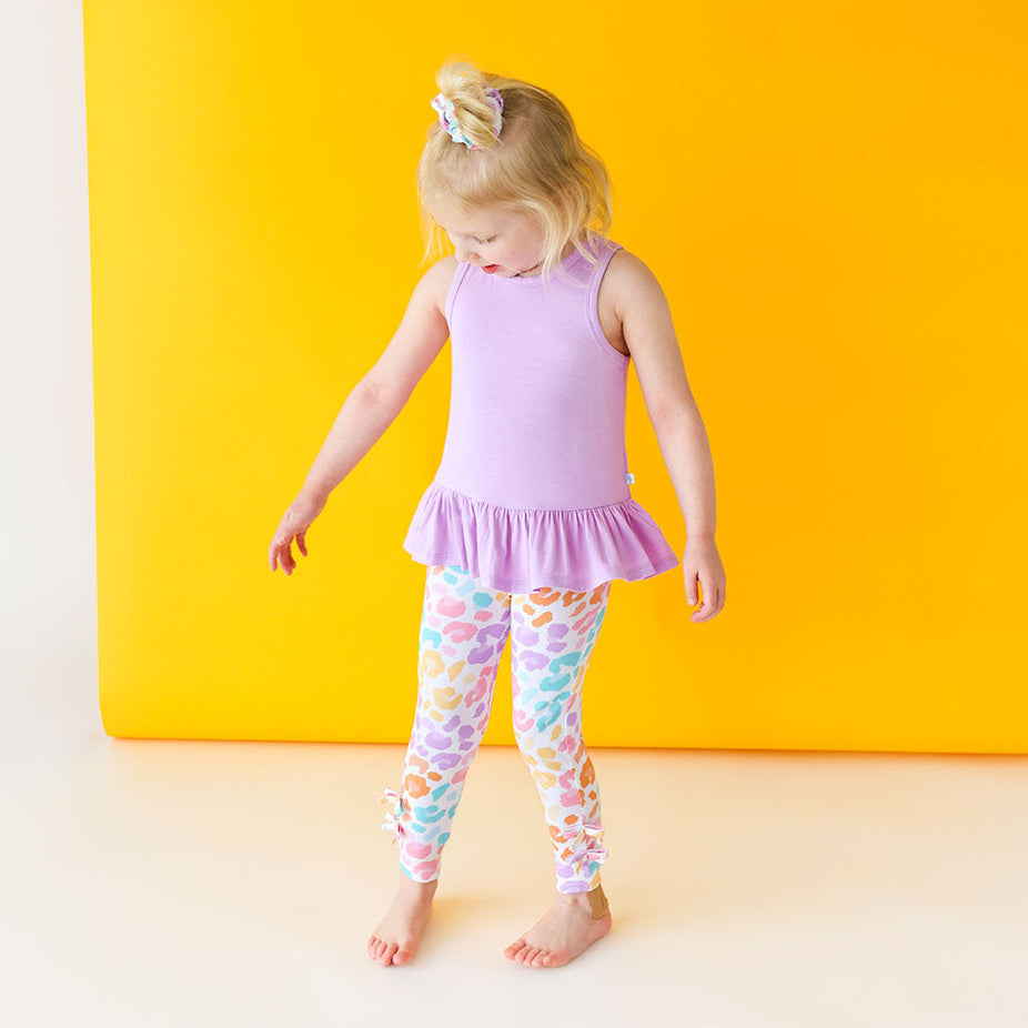 Springtime Lilac Ruffled Tank Top