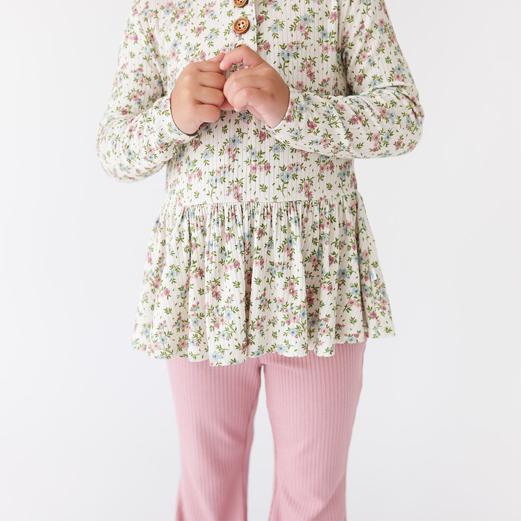 Blair Long Sleeve Henley Peplum