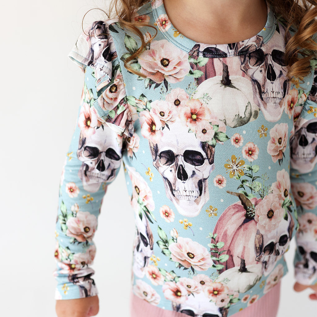 Rosie Long Sleeve Ruffled Shoulder Top